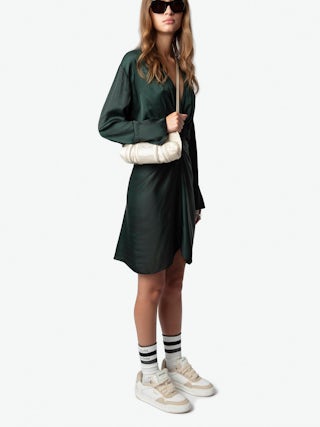 Low-Top Wings Trainers - Low-top trainers in smooth white leather, with off-white vintage leather inserts and off-white embossed snake-effect leather, signature wings. These trainers are made with materials that have a reduced environmental impact.