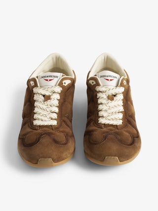 ZV Dance Trainers - Low-top leather trainers with western cut-out.