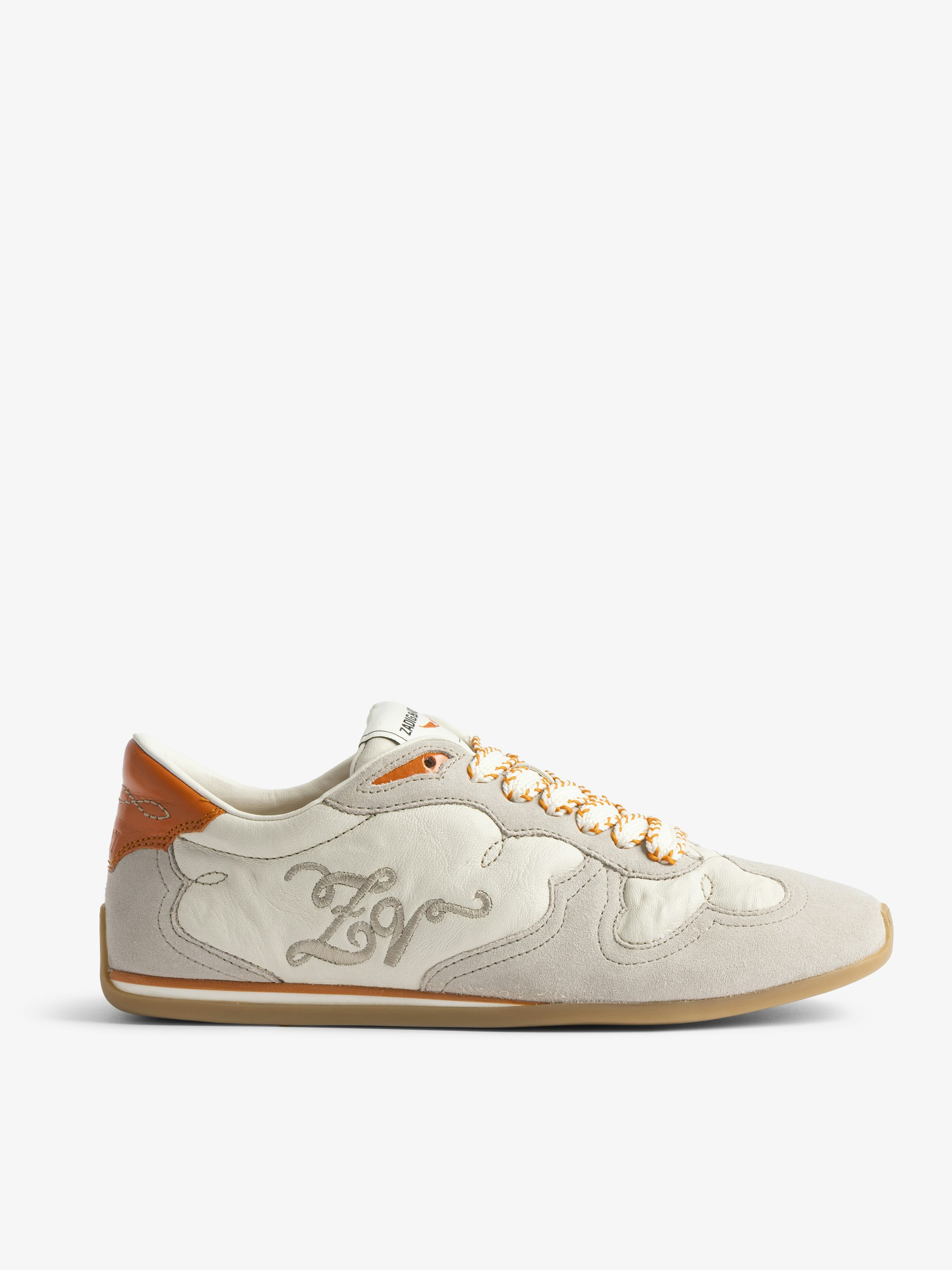ZV Vintage Dance Sneakers - Low-top crinkled-effect leather sneakers with western cutouts.
