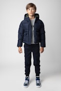 Dano Boys’ Puffer Coat - Boys’ navy blue water-repellent hooded puffer coat.