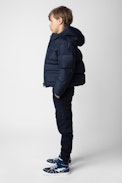 Dano Boys’ Puffer Coat - Boys’ navy blue water-repellent hooded puffer coat.