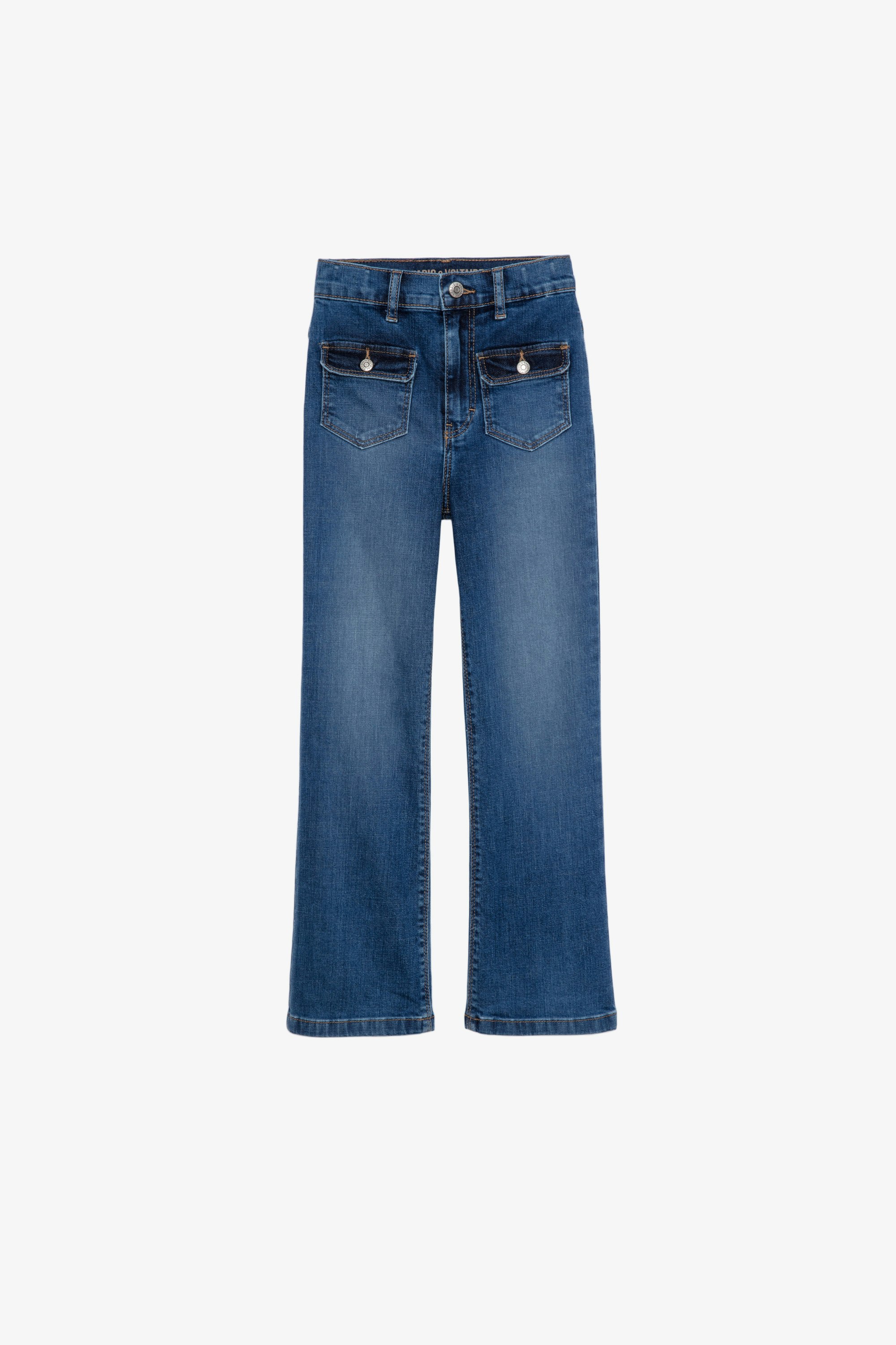 Hippie Kids’ ジーンズ Children’s blue faded denim flared jeans 