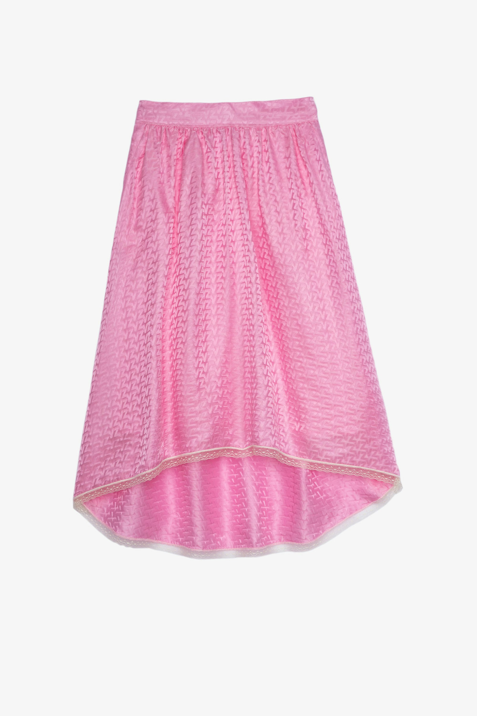 Melina Children's スカート Children's short silk and viscose skirt in pink