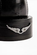 Bottines Laureen Flap Studs - Bottines noires femme en cuir.