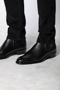 Leon Men’s Ankle Boots - Men’s black leather ankle boots.
