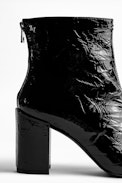 Bottines Glimmer Vernis - Bottines à talons femme en cuir verni noir.