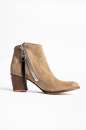 Molly Suede Zip Ankle Boots - Women’s heeled ankle boots in suede leather.