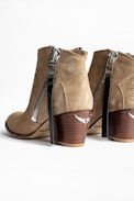 Molly Suede Zip Ankle Boots - Women’s heeled ankle boots in suede leather.