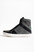 High Flash Lurex Sneakers - Women’s high top sneakers, “lightning bolt” motif.