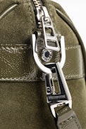 Xs Sunny Suede Patent Bag - Women’s small khaki bag in suede leather.