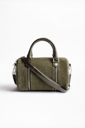 Xs Sunny Suede Patent Bag - Women’s small khaki bag in suede leather.