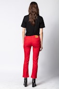 Londa Denim Pants - Women’s red jeans.