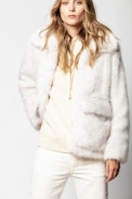 Manteau Mays Show - Manteau court en fausse fourrure femme.