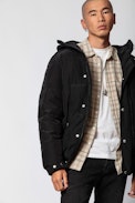 Kell Crinckle Parka - Men’s black down jacket.