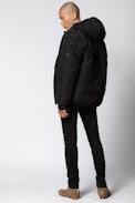 Kell Crinckle Parka - Men’s black down jacket.