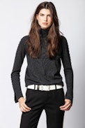 Pantalon Posh Militaire - Pantalon noir avec bandes.