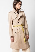 Manteau Mia - Trench femme avec ceinture.