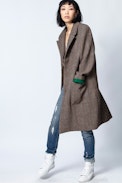 Macy Check Coat - Women’s long coat.