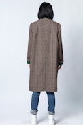 Macy Check Coat - Women’s long coat.