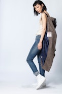Macy Check Coat - Women’s long coat.