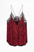 Christy Leo Camisole - Satin lace camisole.