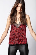 Christy Leo Camisole - Satin lace camisole.