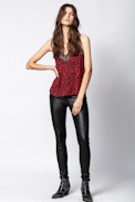 Christy Leo Camisole - Satin lace camisole.