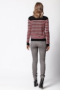 Miss Eagle Cachemire Sweater - Women’s striped cashmere sweater.