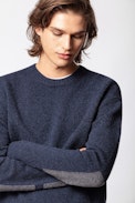 Raphael Patch Sweater - Men's round neck sweater.