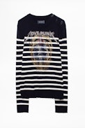 Jeremia MW Punk Sweater - Women’s striped merino wool sweater.