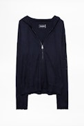 Sxtine Cachemire Strass Cardigan - Women’s cashmere hoodie.