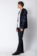 Clash Camou Cardigan - Men’s zip-up hooded cardigan, camouflage print.