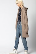 Paulson DLX Coat - Zadig&Voltaire women’s hooded cashmere coat