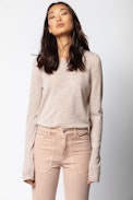 Tessa Cachemire Star Patch Sweater - Women’s cashmere sweater.
