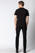 Tommy Small Skull T-shirt - Men's black T-shirt, printed on the front.