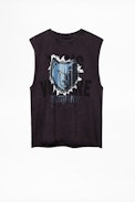 Weny ZV Grizzlies Tank Top - Loose fit tank top embellished with rhinestones.