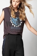 Weny ZV Grizzlies Tank Top - Loose fit tank top embellished with rhinestones.