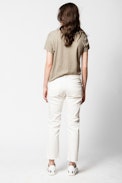 T-shirt Walk Funky Overdyed - T-shirt à message femme.