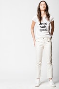 Je Ne Sais Quoi Skinny T-shirt - Women's slogan T-shirt.