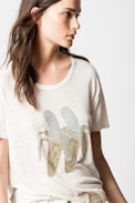 Marta Banana T-shirt - Women’s T-shirt with rhinestones