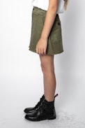 Jupe Alice Enfant - Jupe verte en coton fille.