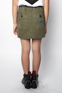 Jupe Alice Enfant - Jupe verte en coton fille.