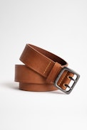 Cinturón Buckley - Cinturón de piel marrón para hombre de Zadig&Voltaire