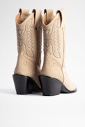 Bottes Rockland Suede - Bottes beige en cuir suédé femme