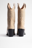 Bottes Rockland Suede - Bottes beige en cuir suédé femme