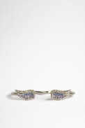 Mila Twist Toi Et Moi Ring - Silver-tone brass two-finger ring with wings