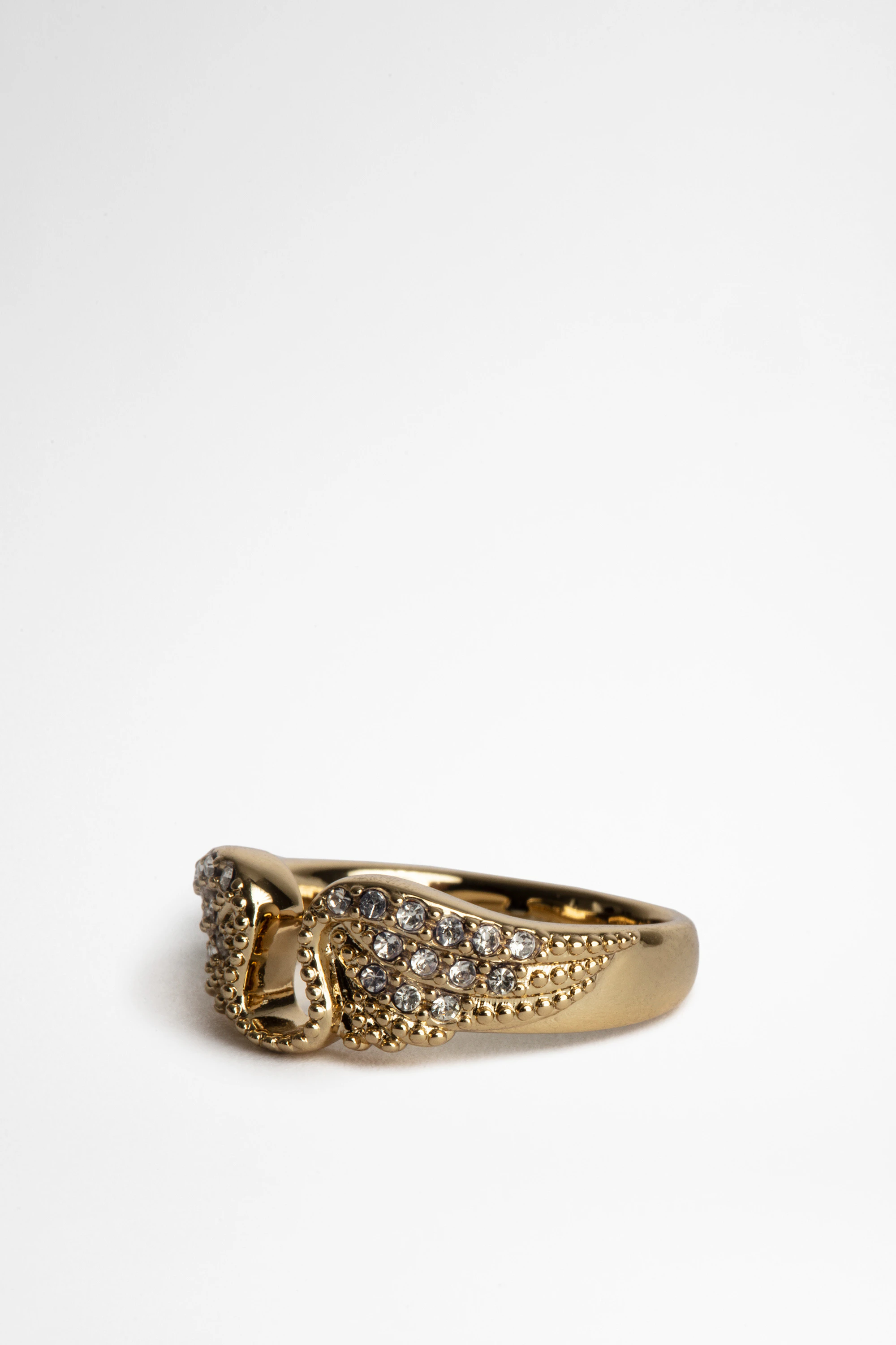 Bague Plume Avec Strass Zadig & Voltaire - Taille Unique - Couleur Noir Dominante - Matière Plume & Laiton - Neuf Avec étiquettes