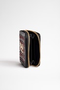 ZV Initiale Le Compact Monogram Coin Purse - Women’s black leather and French jacquard canvas coin purse