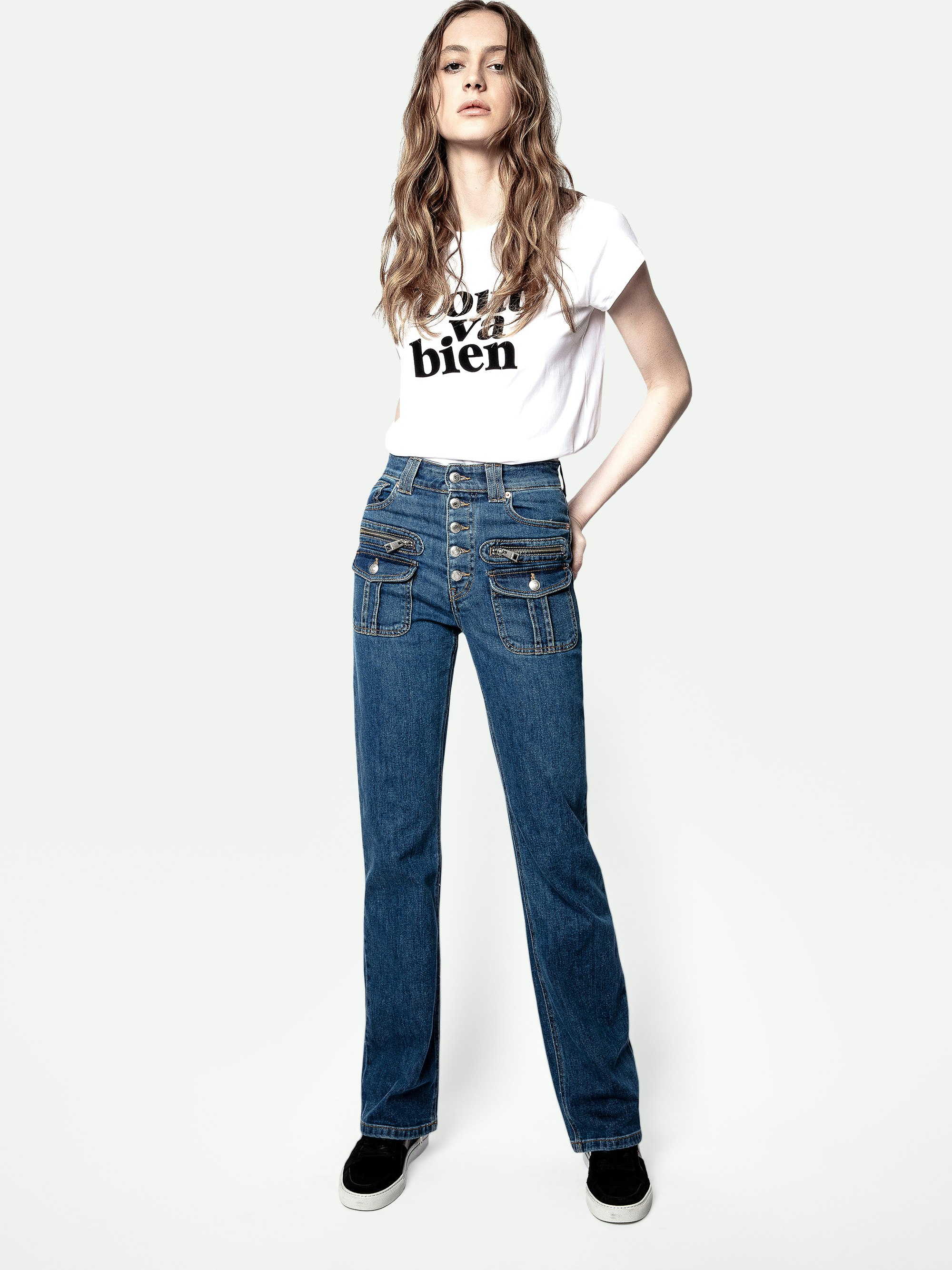 Eyes Show Jeans - Zadig & Voltaire women's high waisted jeans.