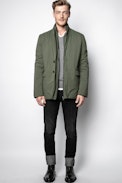 Parka reversible Kurt - Parka verde caqui para hombre.
